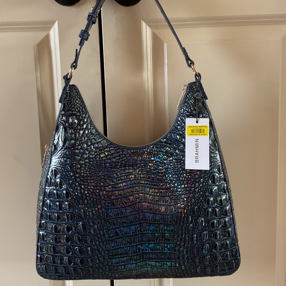 NWT BRAHMIN Royal Blue Tabitha Shoulder Bag - Picture 4 of 5